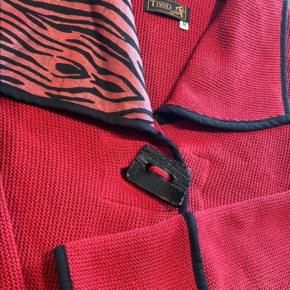 Tivoli Knit Jacket with Zebra Print Collar - Picture 6 of 16